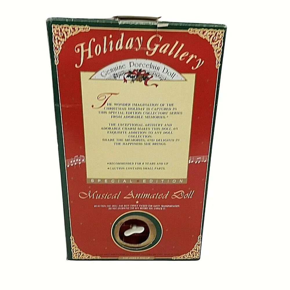 Holiday Musical Animated Porcelain Doll Special Edition Genuine Collectible New